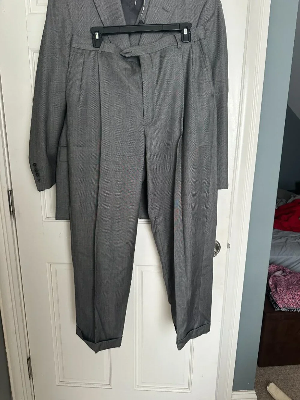 Men's Gray Wool Three-piece suit 40Regular